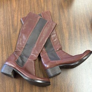 Lucky Brand Burgundy Heeled Boots